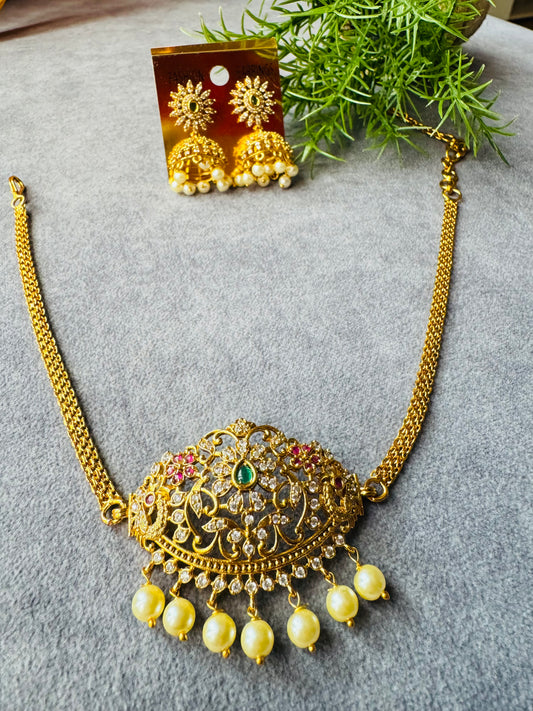 AD traditional choker with earrings