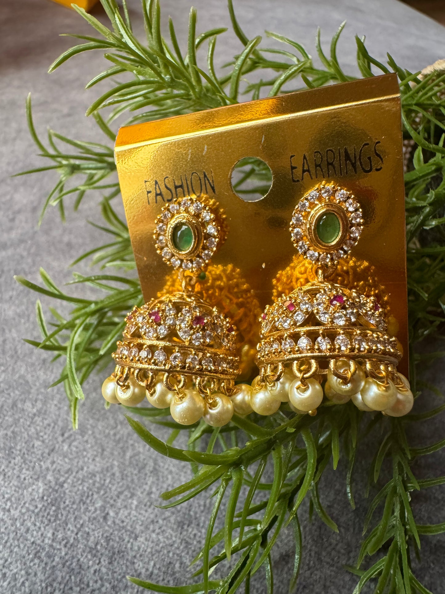 Traditional kerala stone Jhumka