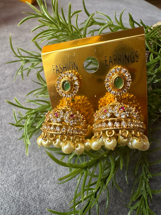 Traditional kerala stone Jhumka